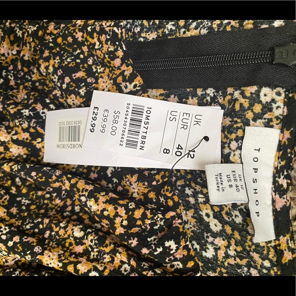 NWT Top Shop Ruched Sleeve Dress - Picture 5 of 5